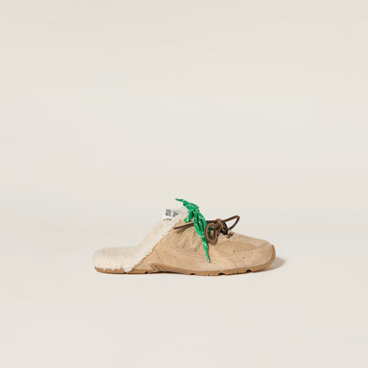 530 SL Mules – Bleached Leather & Shearling Edition (Écru)