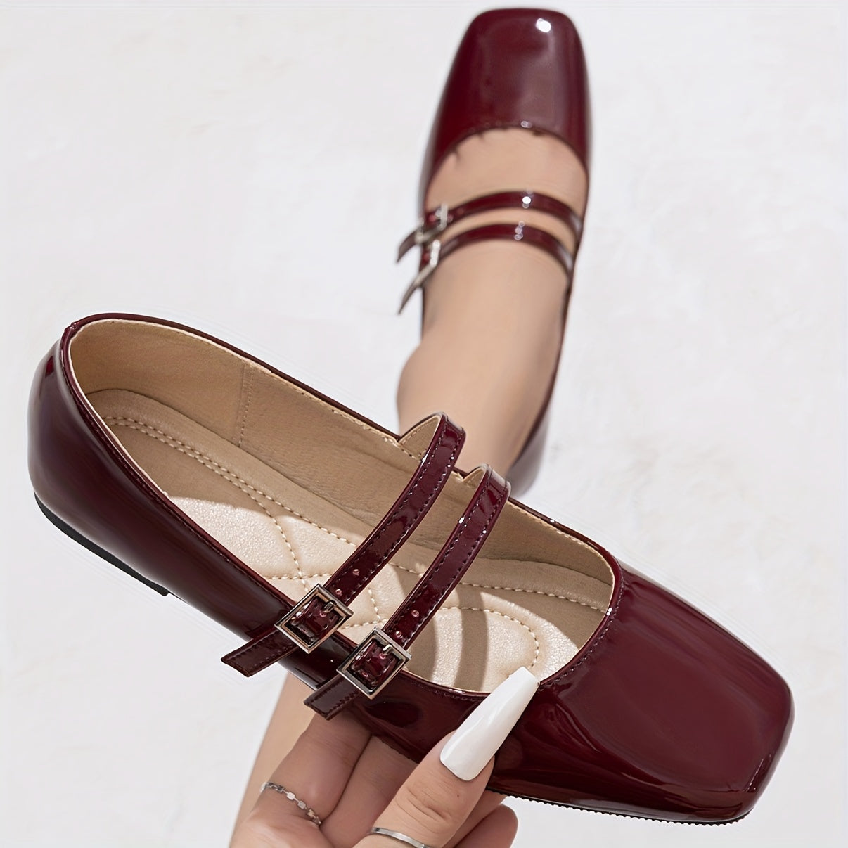 Béatrice™ | Ballerines à bride double – Élégance et confort absolu