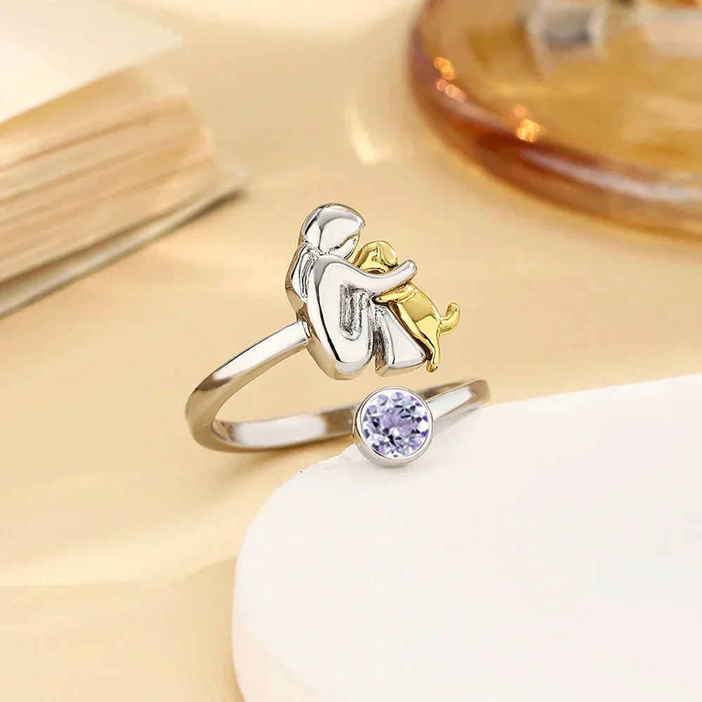 Rose™ - Bague avec Icône de Chien